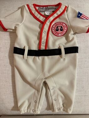 Baby A League of their Own Costume Baseball Softball Costume 0-3 Months Hallowee
